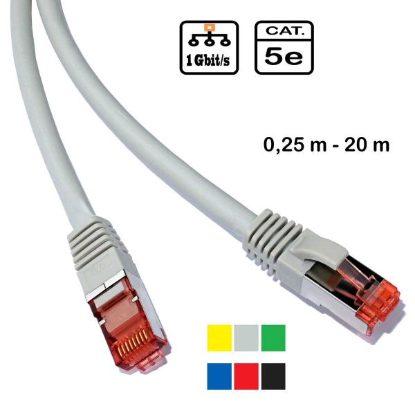 Patchkabel SF/UTP - CAT.5E - 0,5m - 20m