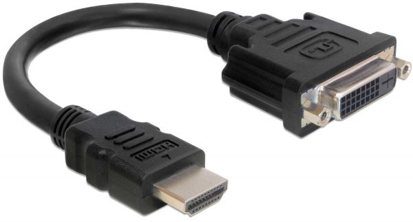 DeLOCK Adapter HDMI Stecker -&gt; DVI 241 Buchse 20 cm
