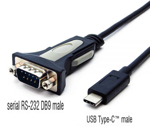 USB Type-C (TM) zu RS232 Serial Converter USB St. Type-C (TM) / DB9 St