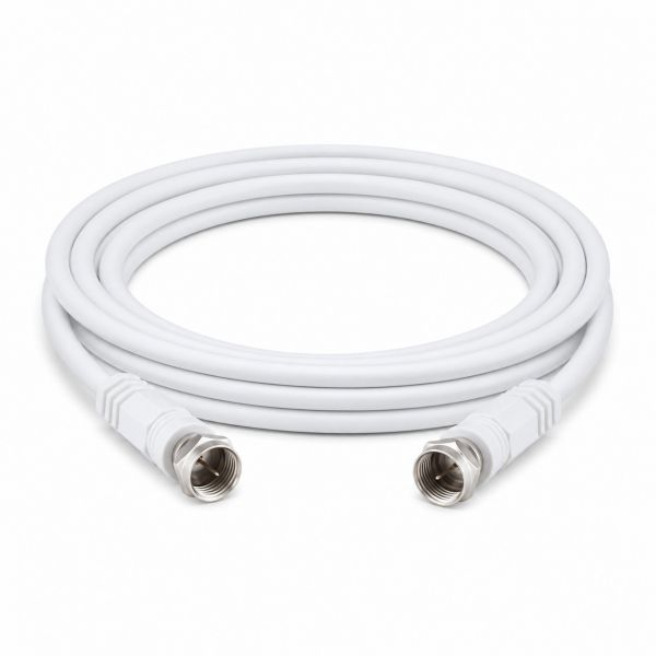 F-Stecker - F-Stecker, >100 dB, weiß