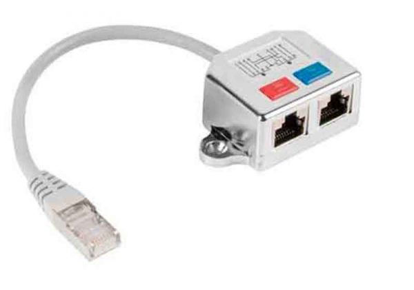 Cable Sharing Adapter Cat.5e 2x Ethernet