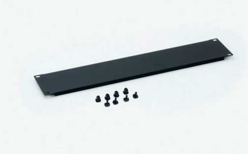 19" Blindplatte, steckbar, 2 HE, Stahlblech, schwarz RAL 9005