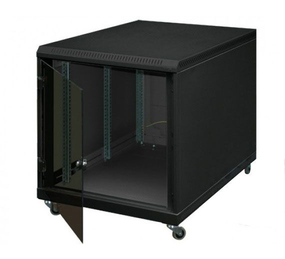 19" Untertisch-Netzwerkschrank RCA, 12 HE, 600 x 1000 mm, schwarz