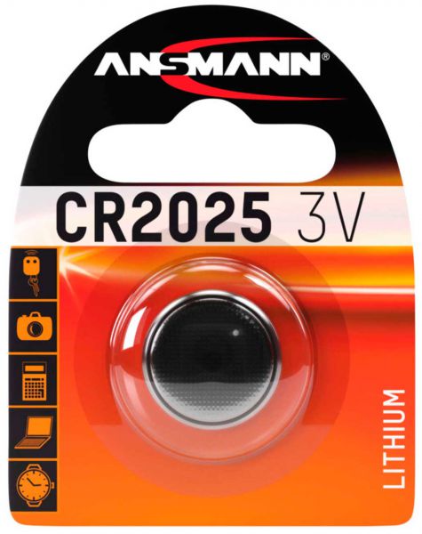 Ansmann Lithium Knopfzelle CR2025 3V