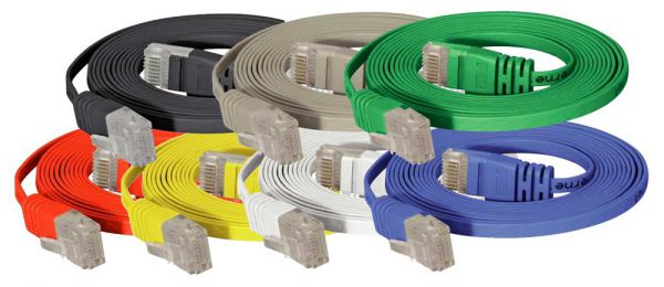 High Quality Patchkabel, extra flach, Cat.6, 0,25 m, U/UTP
