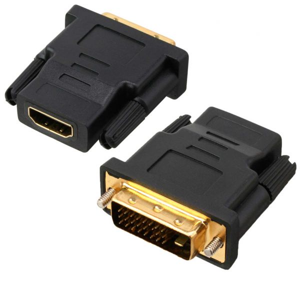HDMI/DVI Adapter vergoldet HDMI Bu. A / 241pol DVI St.
