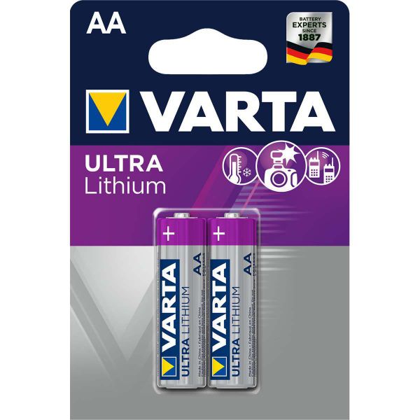 VARTA Batterie Lithium, Mignon, AA, FR06, 1.5V Ultra Lithium 2-Pack